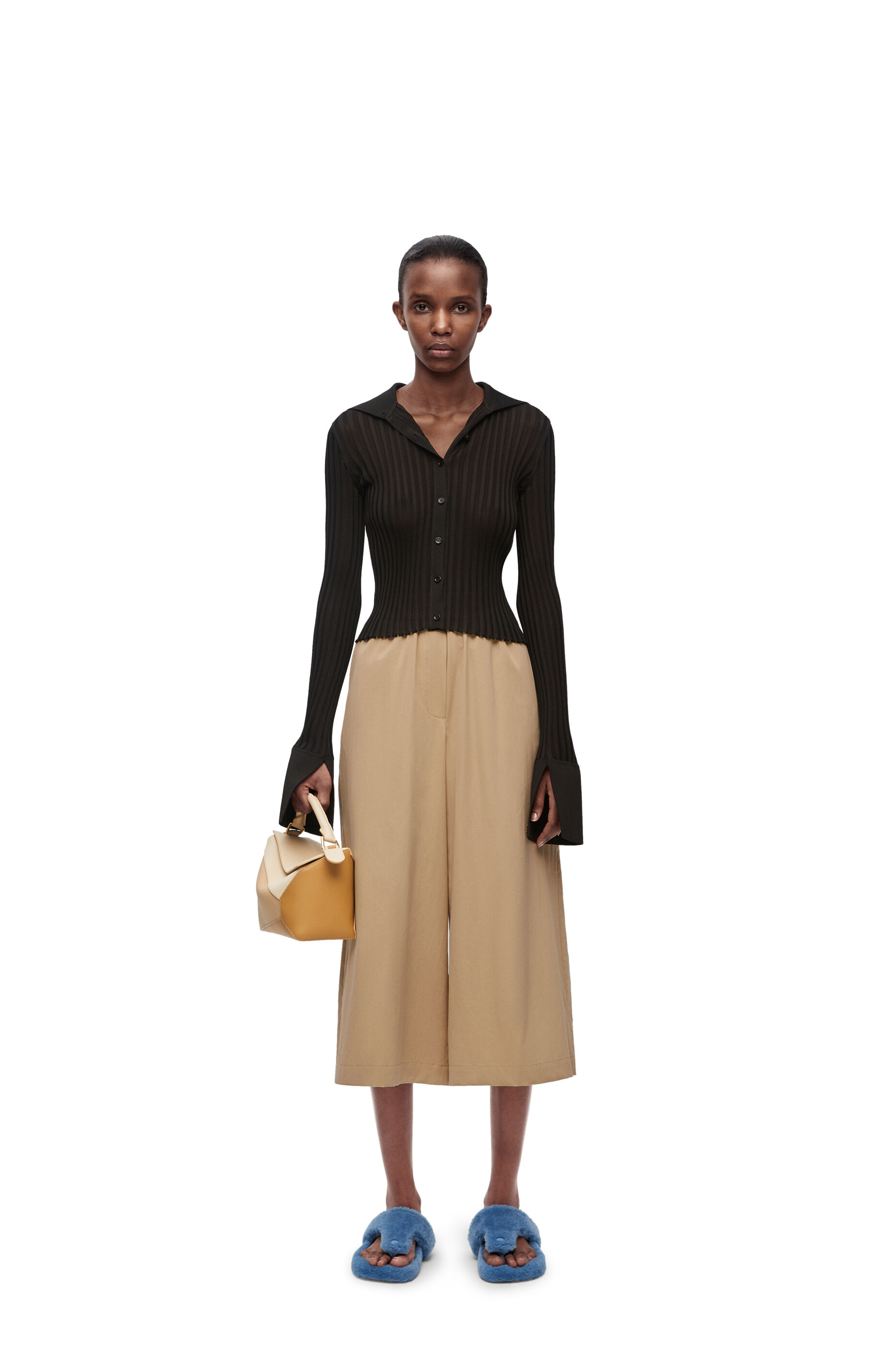 Cotton cropped deals trousers
