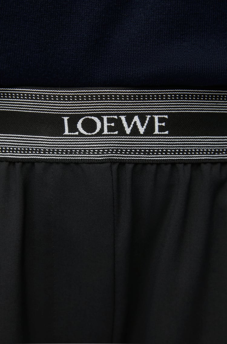 LOEWE Cropped trousers in wool Black