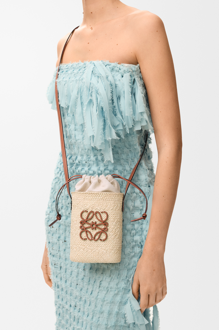 LOEWE スクエア ポケット（イラカヤシ&カーフ） ナチュラル/タン