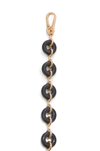 LOEWE Donut chain strap in acetate Black/Gold plp_rd