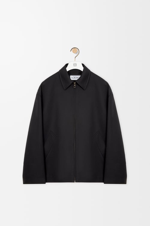 LOEWE ドレープ ジャケット（コットン&シルク） ブラック plp_rd