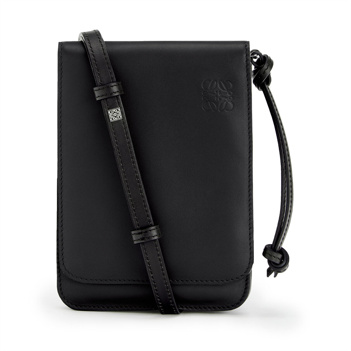 Gusset Flat Crossbody Bag Black LOEWE