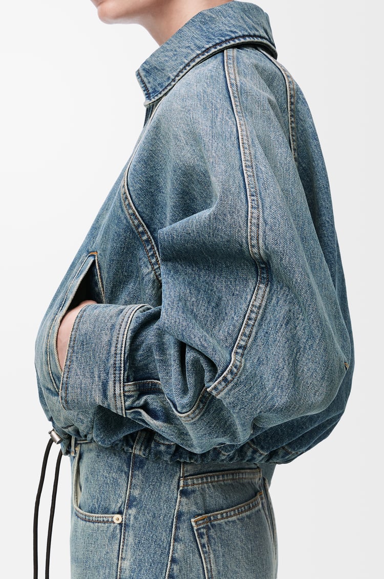 LOEWE Veste ballon en denim Denim Délavé