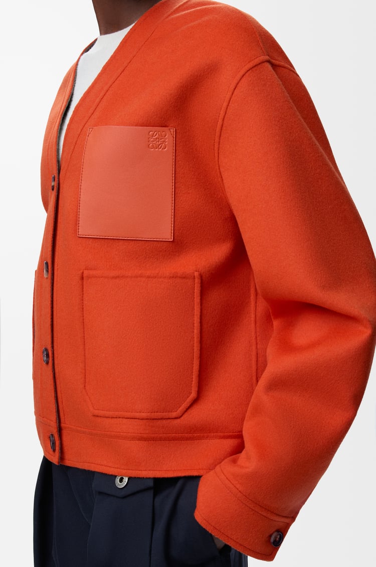 LOEWE Cárdigan en lana y cashmere Caqui/Naranja