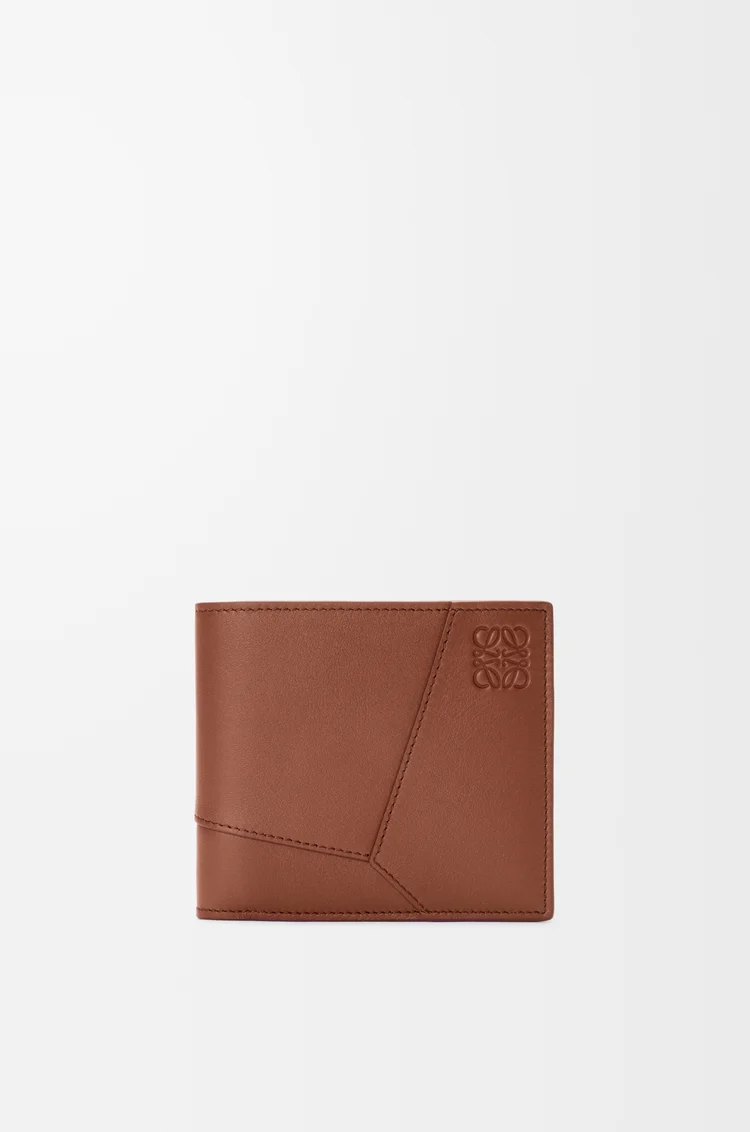 LOEWE Cartera Puzzle con dos pliegues en piel de ternera Brownie