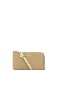 LOEWE Knot coin cardholder in shiny nappa calfskin Clay Green/Lime Green