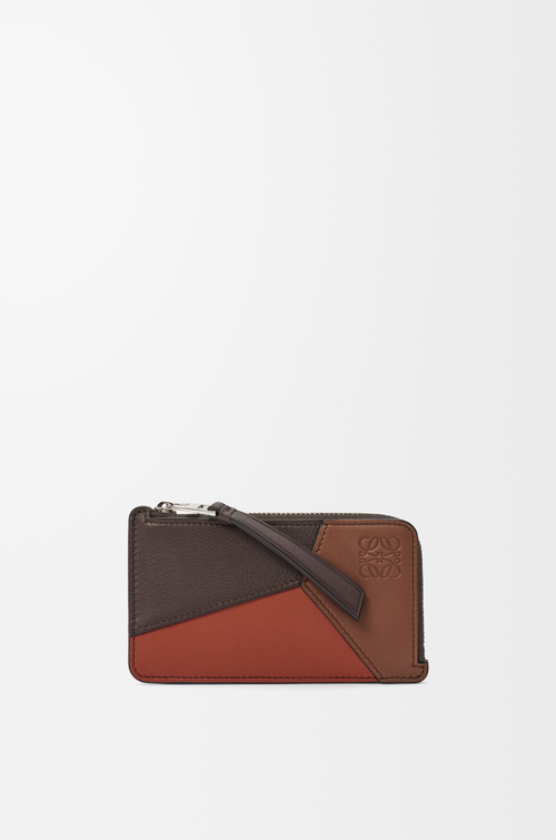 LOEWE パズル コインカードホルダー（クラシックカーフ） チョコレート/トメット