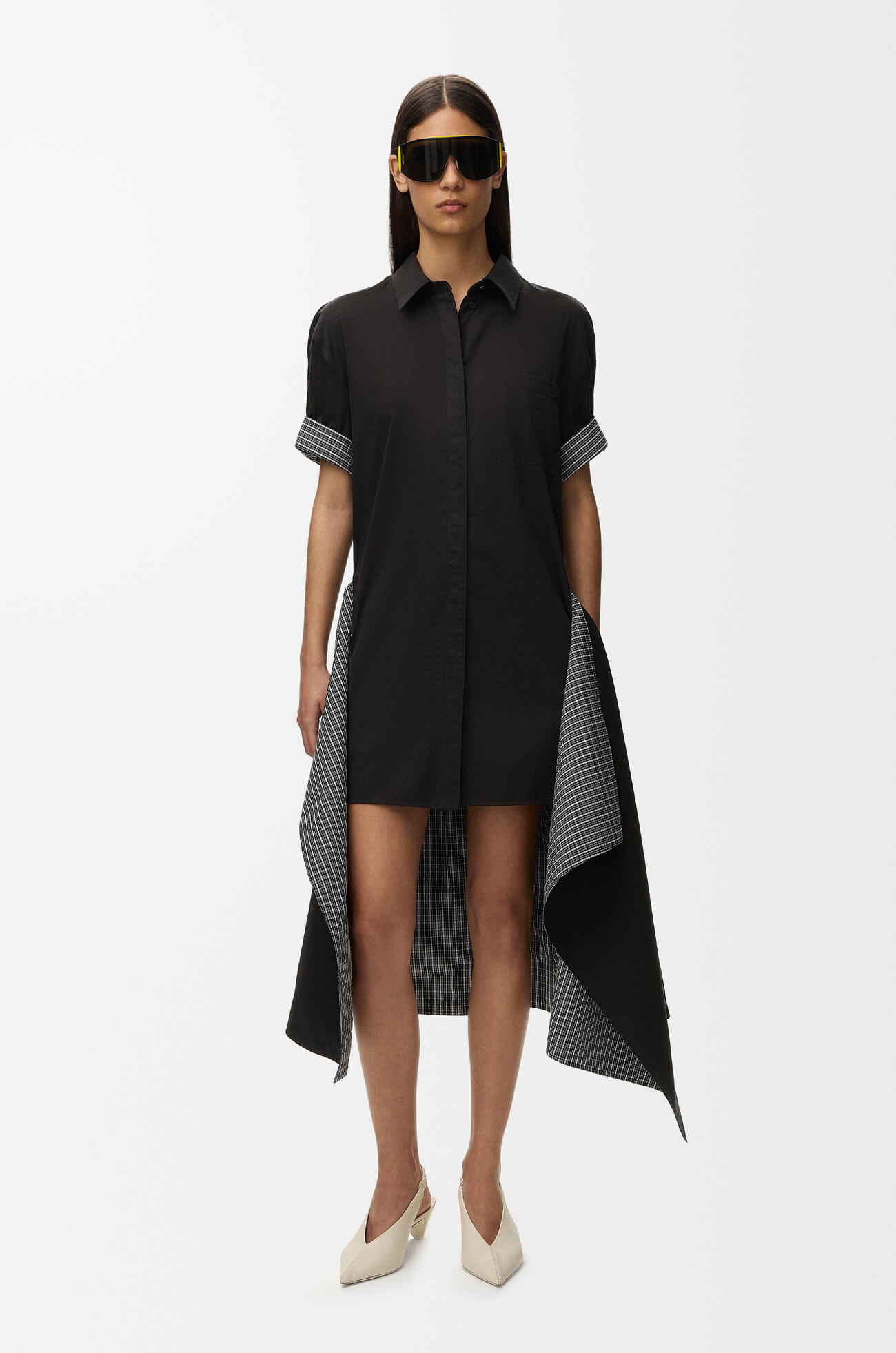 LOEWE Kleid aus Baumwolle und Seide Schwarz