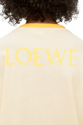 LOEWE 棉質因因長袖 T 恤 米色