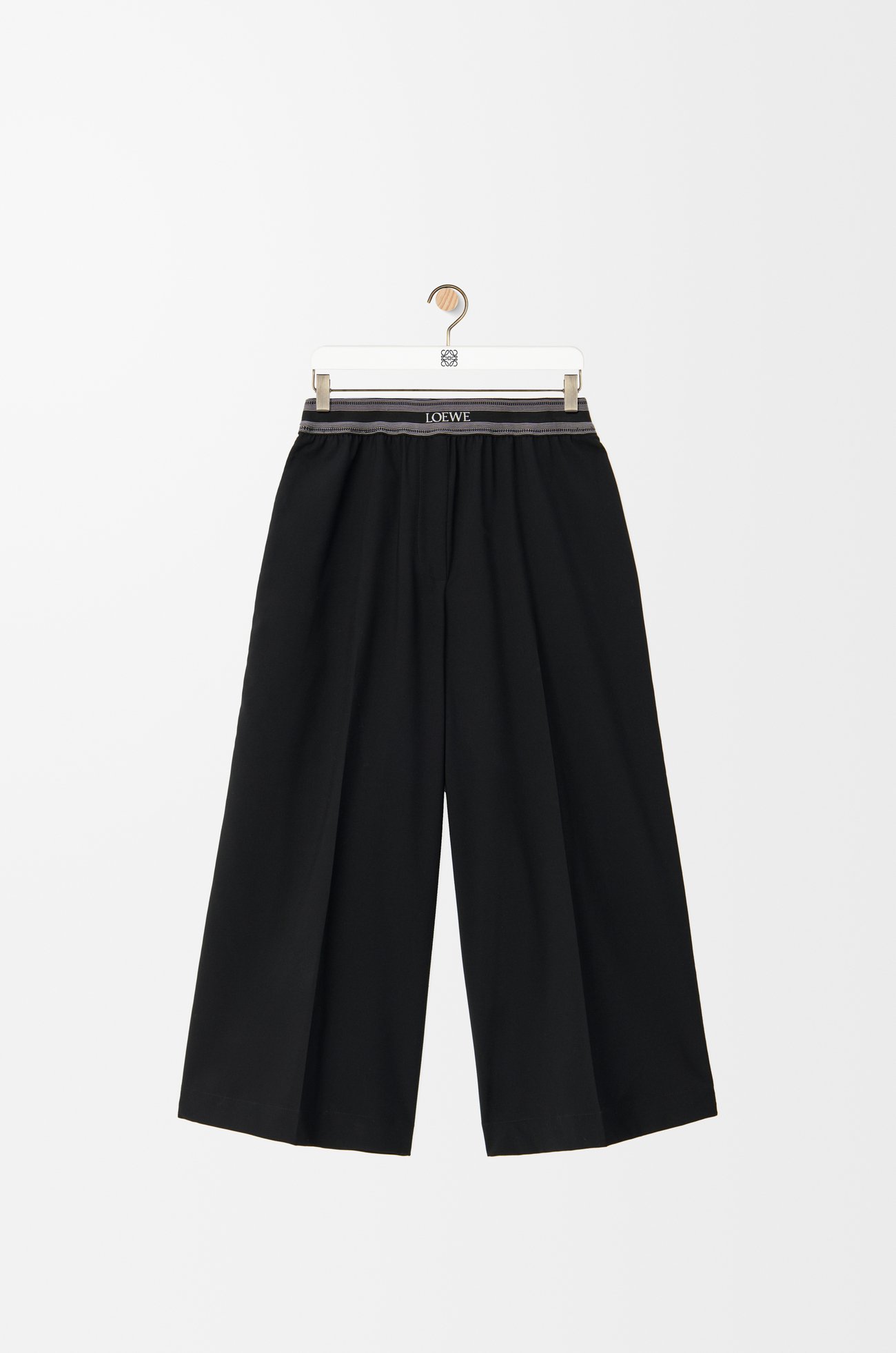LOEWE Cropped trousers in wool Black