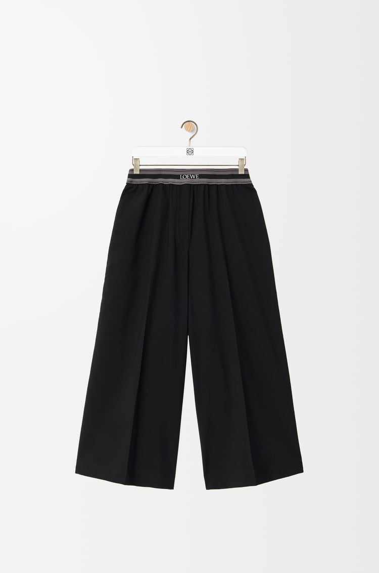 LOEWE Cropped trousers in wool Black