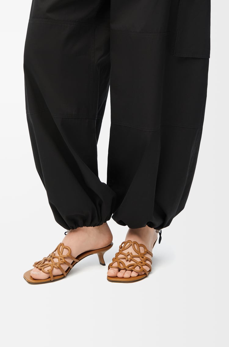 LOEWE Petal Anagram slide in soft calfskin Camel