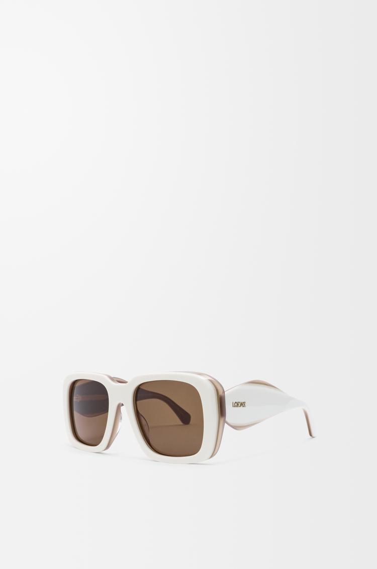 LOEWE Sierra 方形太阳镜 白色