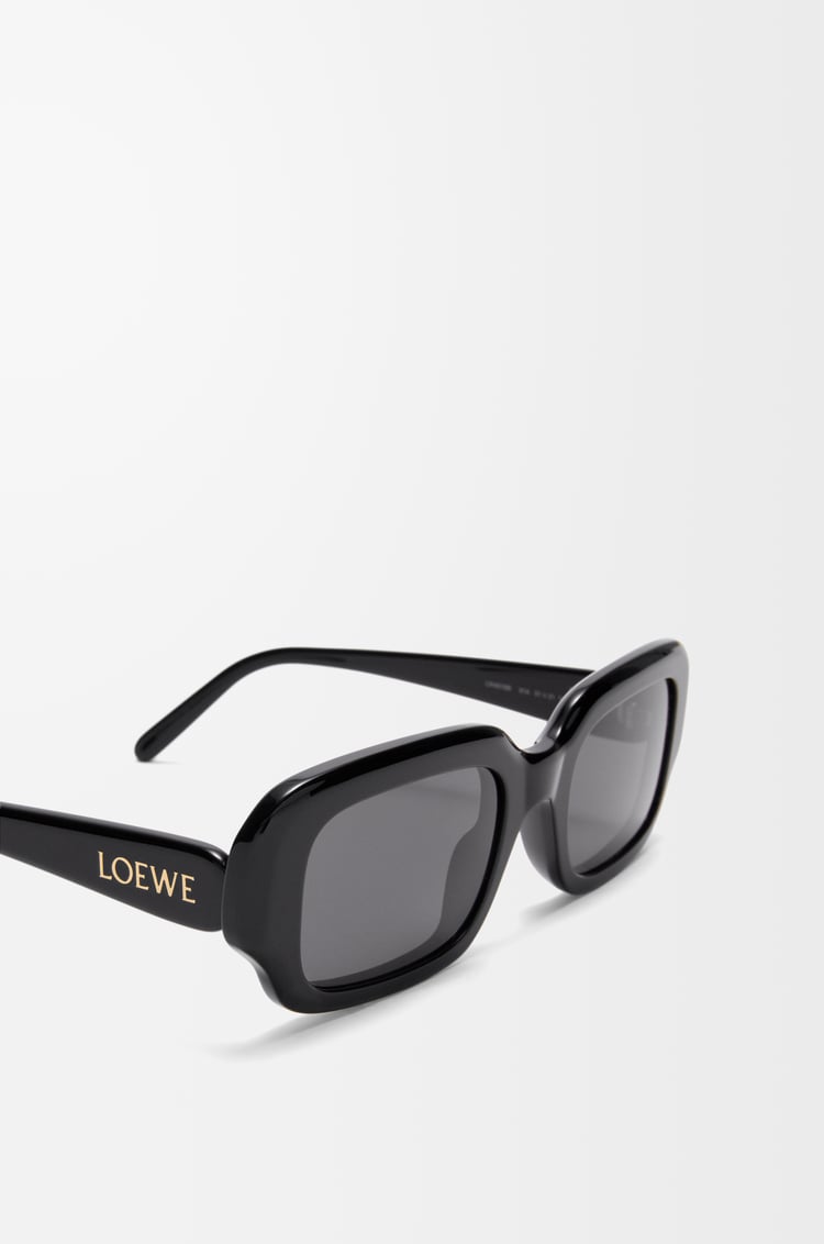 LOEWE レクタンギュラー スリム サングラス ブラック
