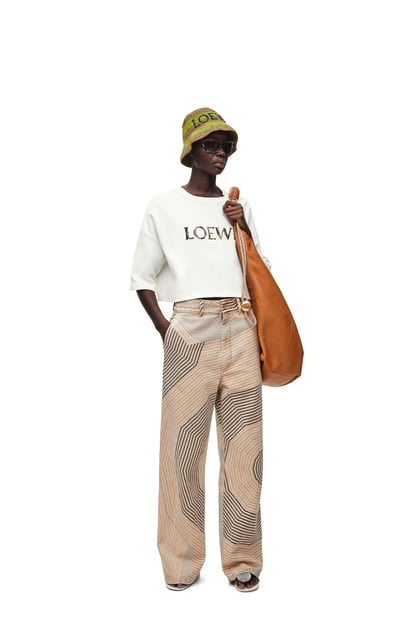 LOEWE Cropped t-shirt in cotton blend Off-white plp_rd