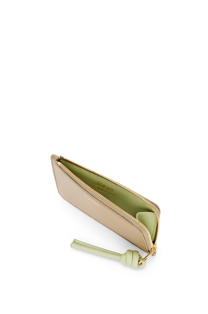LOEWE Knot coin cardholder in shiny nappa calfskin Clay Green/Lime Green plp_rd