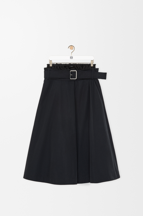 LOEWE Falda en tejido de algodón técnico Negro