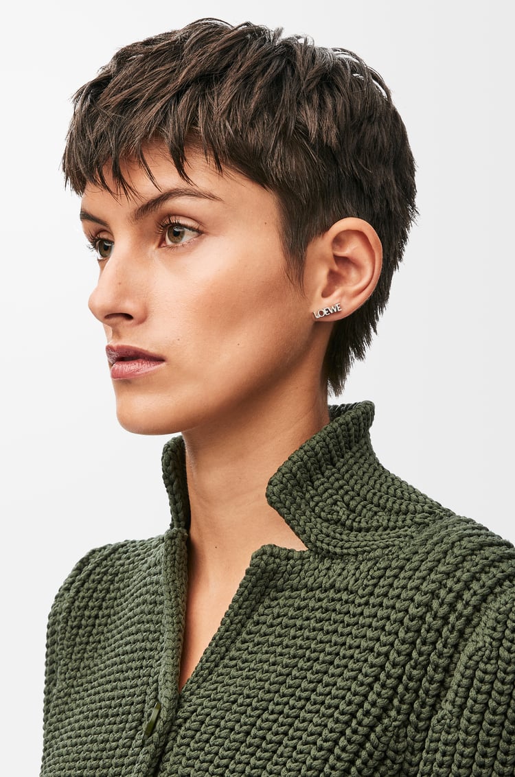 LOEWE LOEWE Graphic single earring in sterling silver Silver