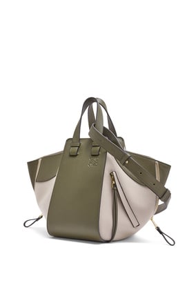 LOEWE Small Hammock bag in classic calfskin Autumn Green/Light Oat plp_rd
