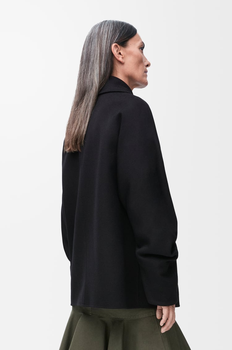 LOEWE Peacoat in wool and cashmere Black