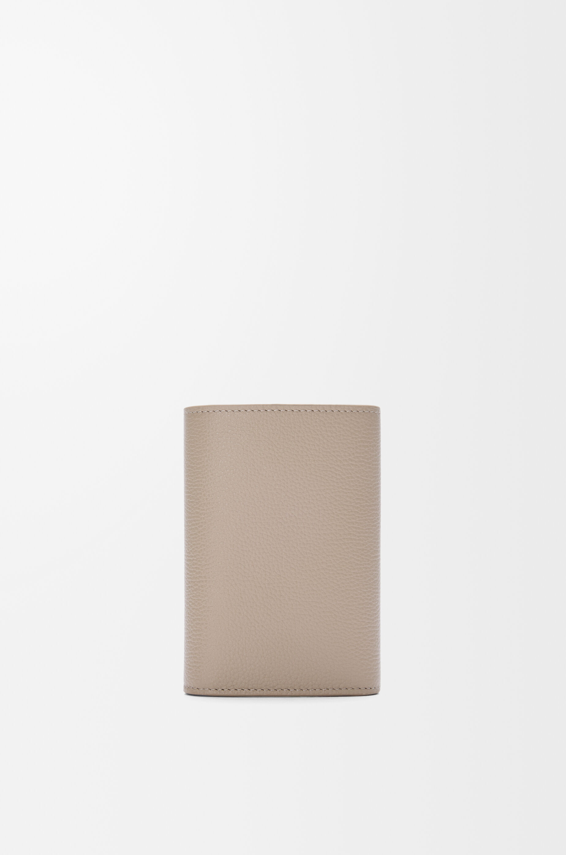 Pebble small vertical wallet in pebble grained calfskin Brown - LOEWE
