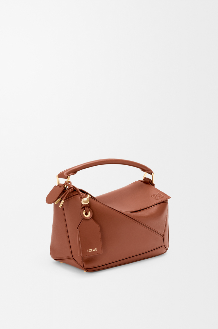 LOEWE Small Featherlight Puzzle bag in nappa lambskin Pecan