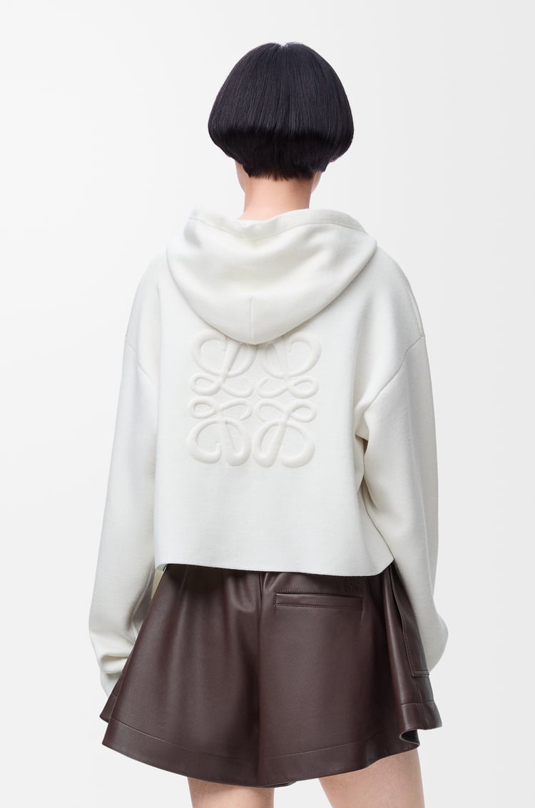 LOEWE アナグラム ジップアップ フーディー（ウール） ホワイト