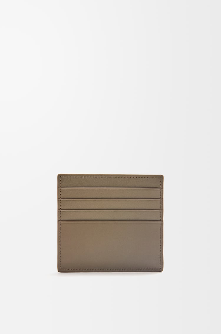 LOEWE Open plain cardholder in shiny calfskin Dark Khaki Green/Khaki Green