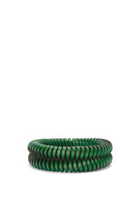 LOEWE Interlock bangle in classic calfskin Green
