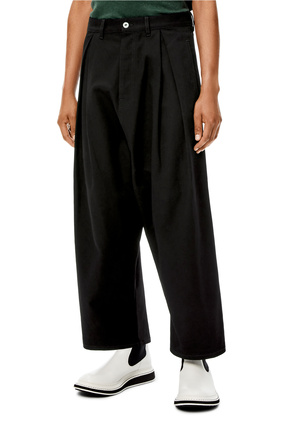 LOEWE Low crotch trousers in cotton Black plp_rd