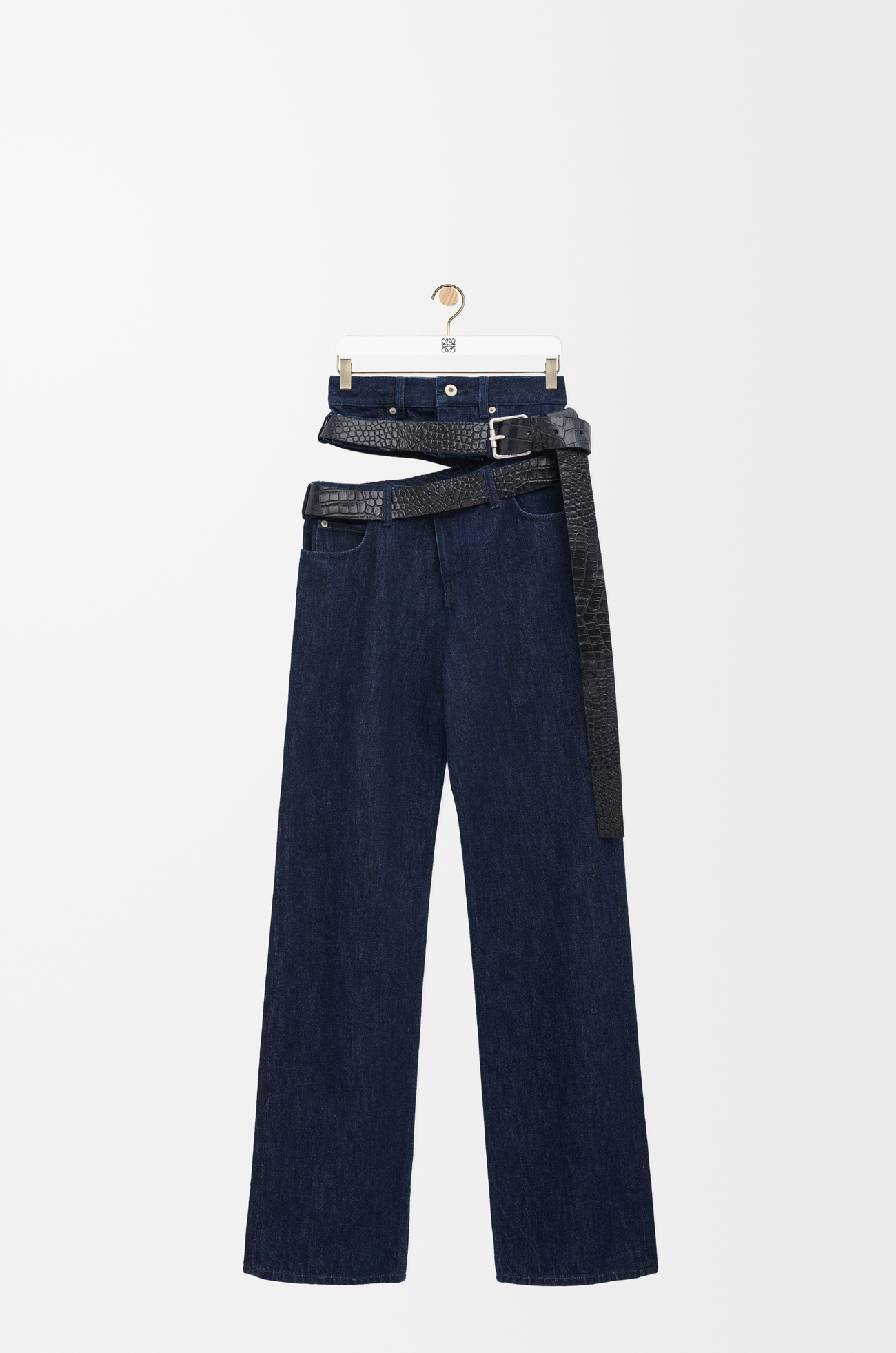 LOEWE ベルテッド ジーンズ（デニム） インディゴブルー