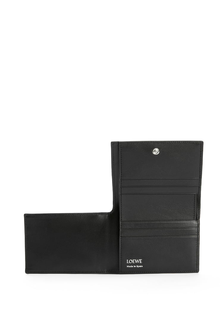 LOEWE Folded wallet in shiny nappa calfskin Warm Desert/Black