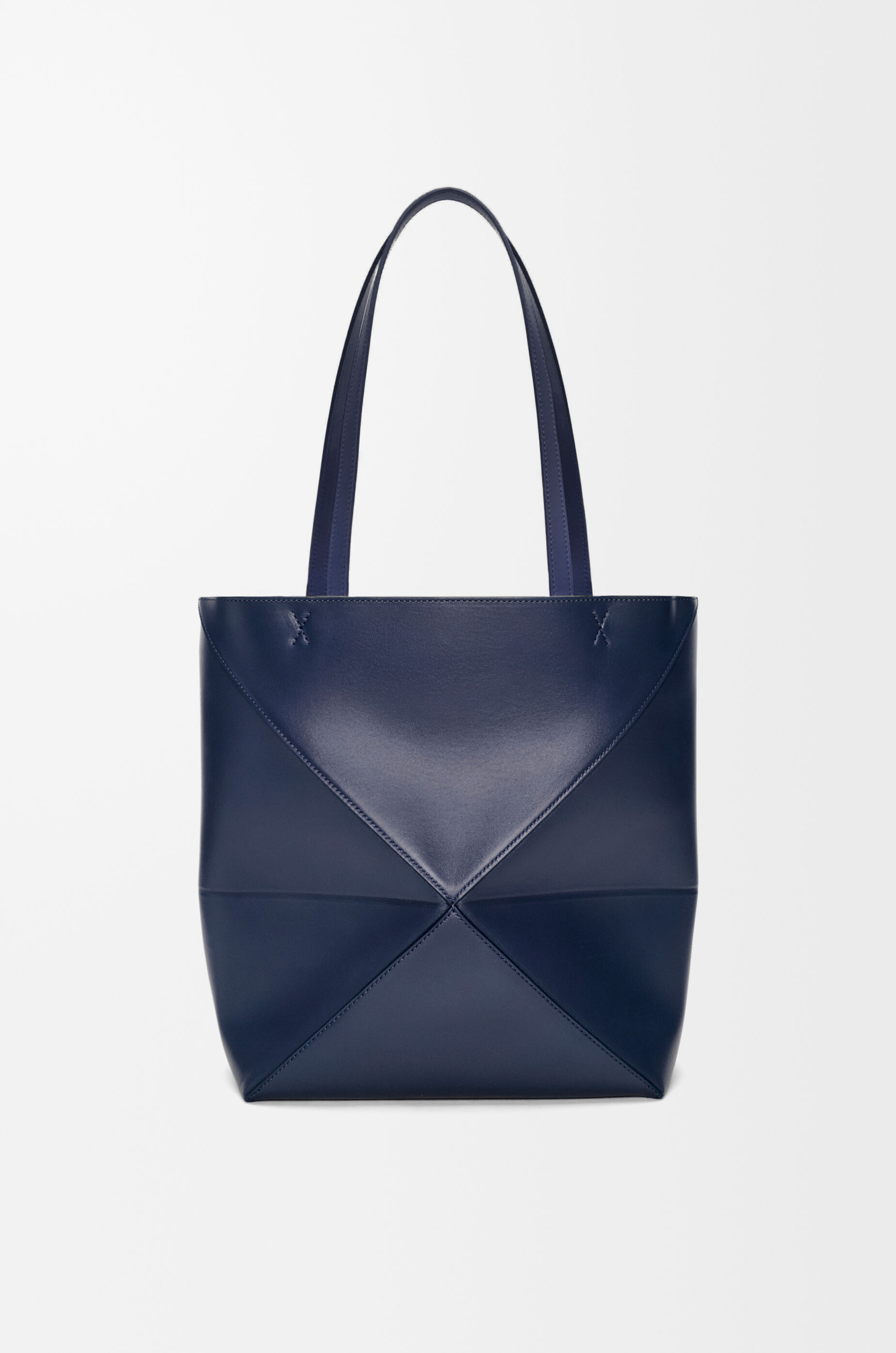 パズルフォルド トート （シャイニーカーフ） ブルー - LOEWE