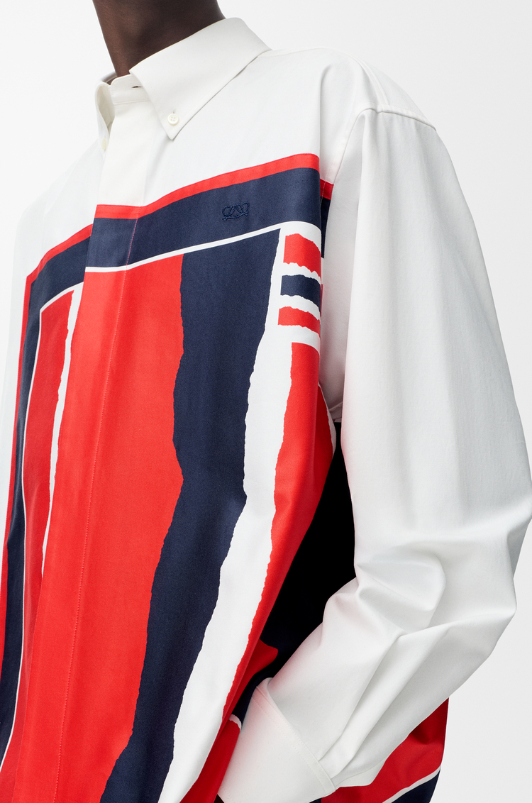 LOEWE Shirt in cotton Red/Multicolour