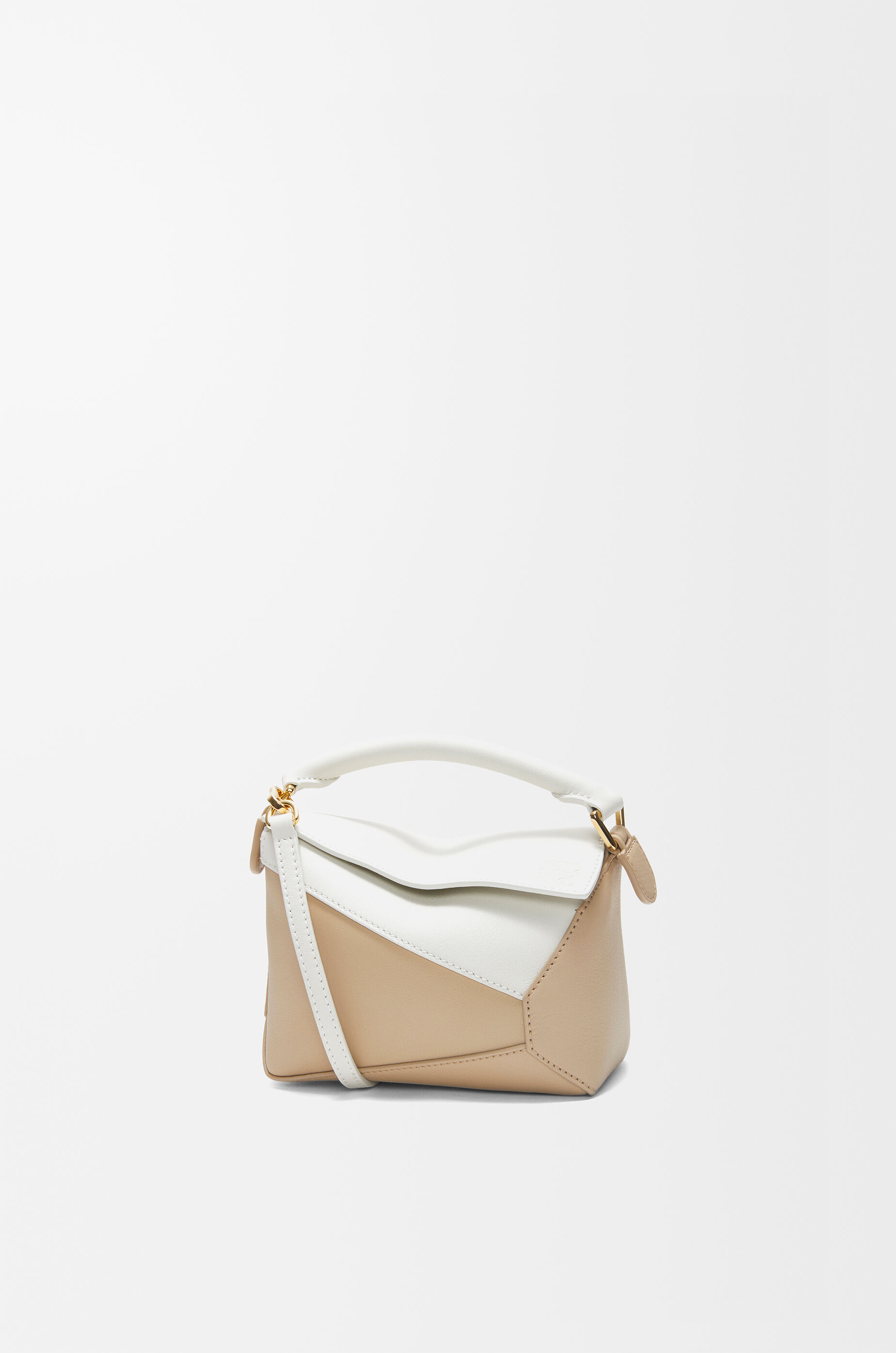 LOE MINI 18 PUZZLE BAG IN EMERALD GREEN CALFSKIN