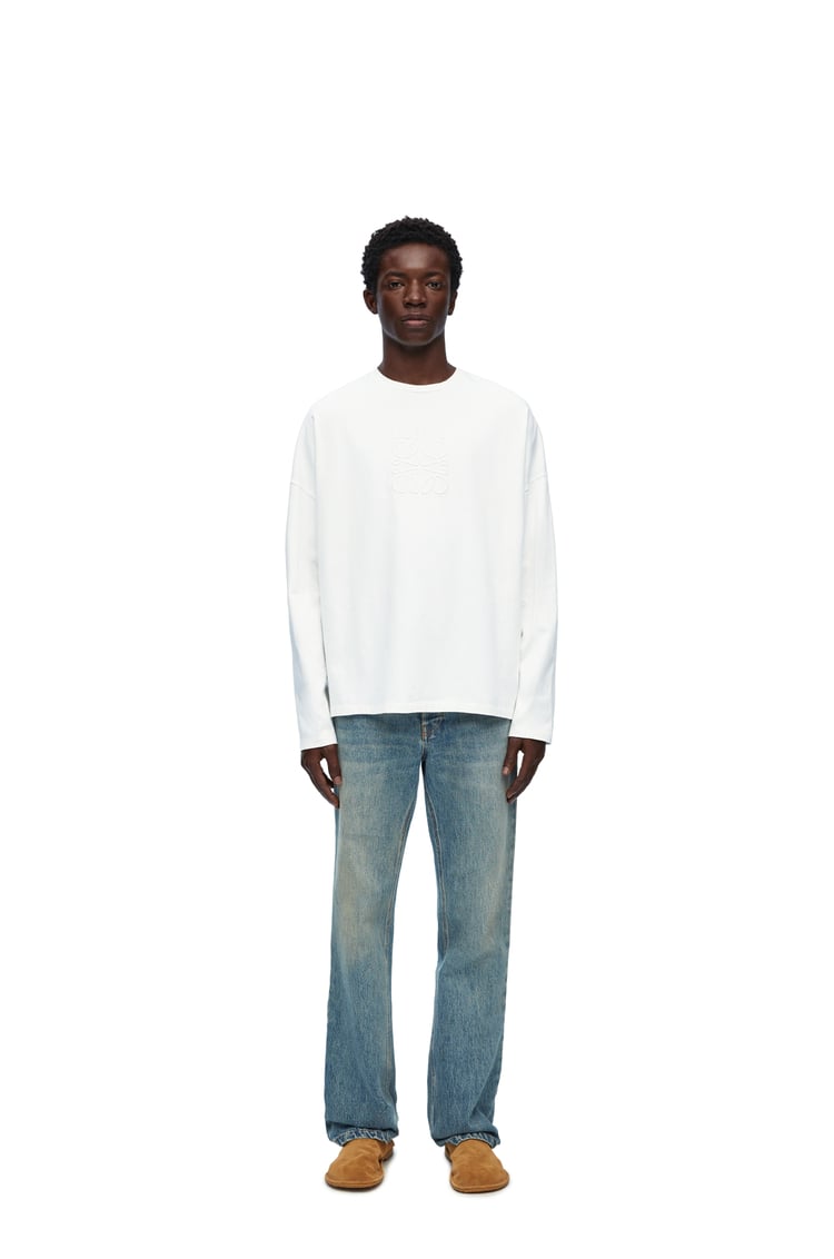 LOEWE Loose fit long sleeve T-shirt in cotton White