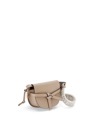 LOEWE Mini Gate Dual bag in soft calfskin and jacquard Sand