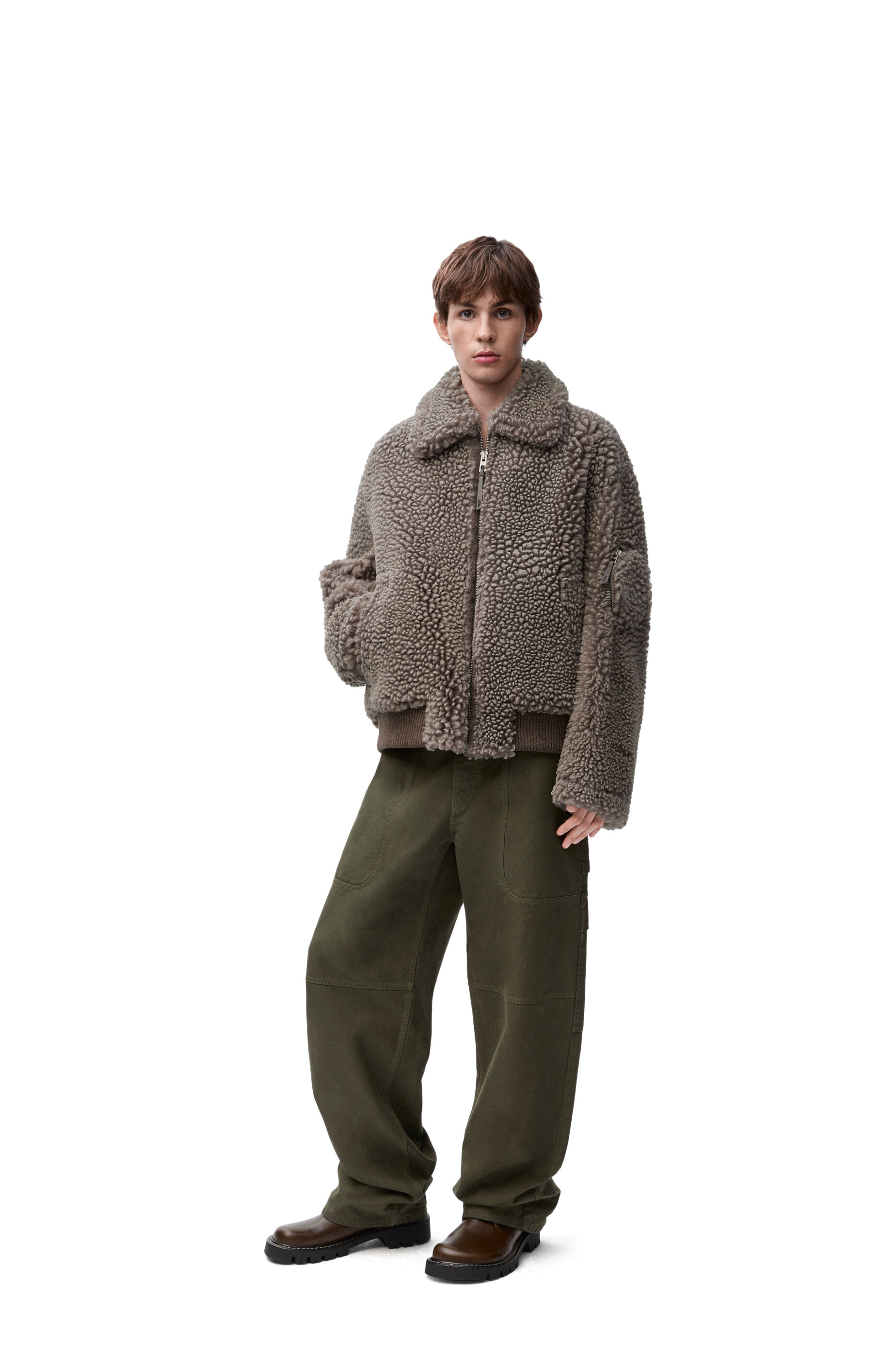【感謝価格】 ジャケット（シアリング） グレー LOEWE - ジャケット・アウター