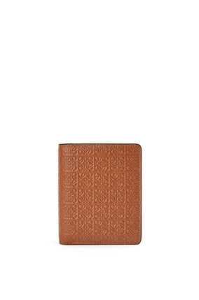 LOEWE Repeat compact zip wallet in embossed calfskin Tan plp_rd