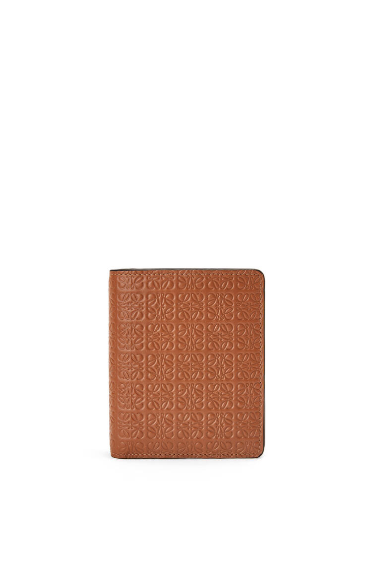 LOEWE Repeat compact zip wallet in embossed calfskin Tan pdp_rd