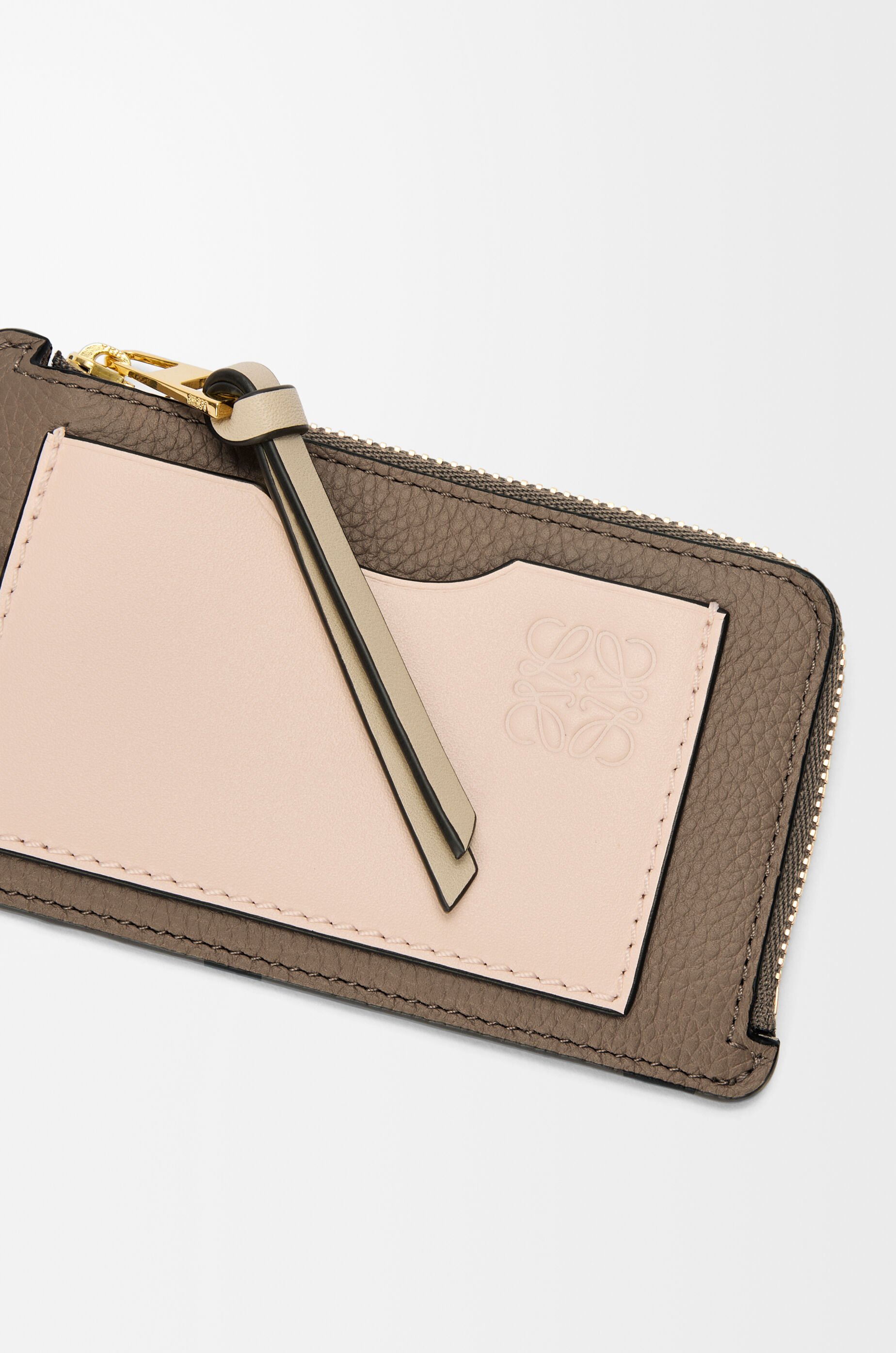 Coin cardholder in soft grained calfskin Brown - LOEWE