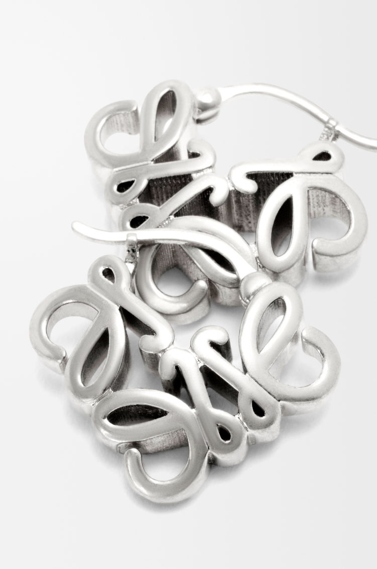 LOEWE Anagram Bombé hoop earrings in sterling silver Silver