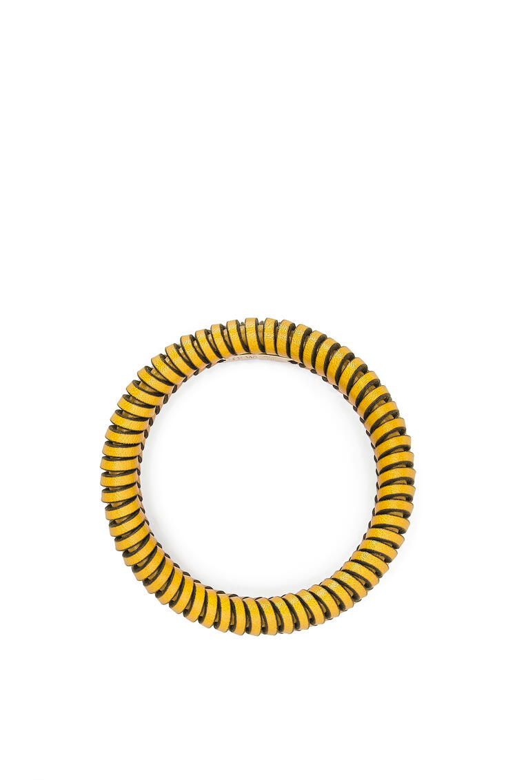 LOEWE Interlock bangle in classic calfskin Bright Yellow