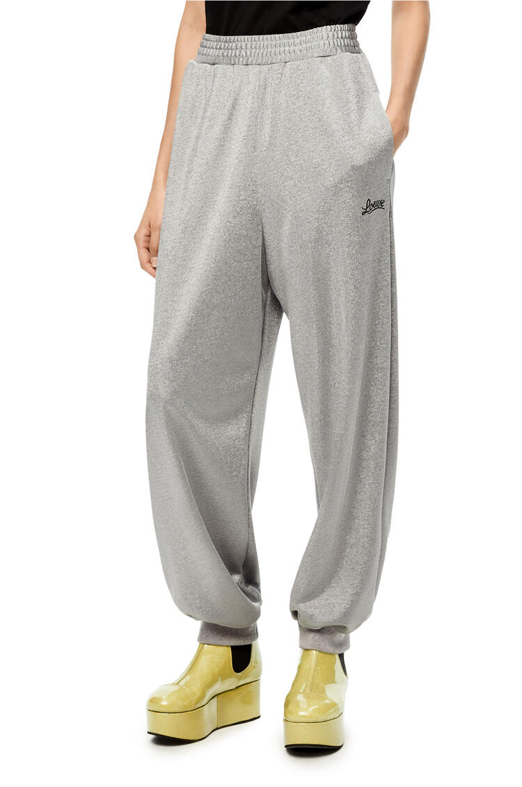 LOEWE Tracksuit trousers in lurex jersey Silver pdp_rd