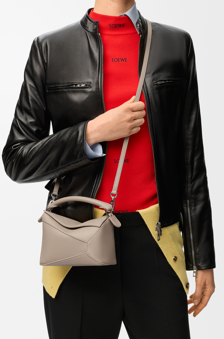 LOEWE Mini Puzzle Edge bag in soft grained calfskin Clay