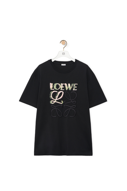 リラックスフィット Tシャツ（コットン） ブラック/マルチカラー - LOEWE
