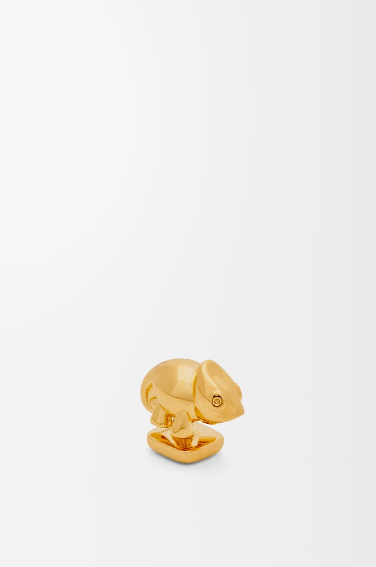 LOEWE Pin Chameleon en latón Dorado