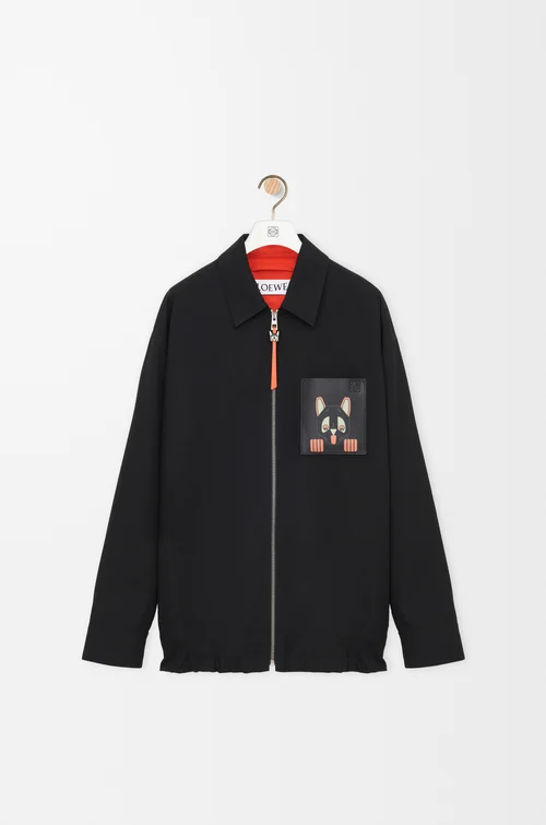 LOEWE Overshirt in cotton Black/Orange