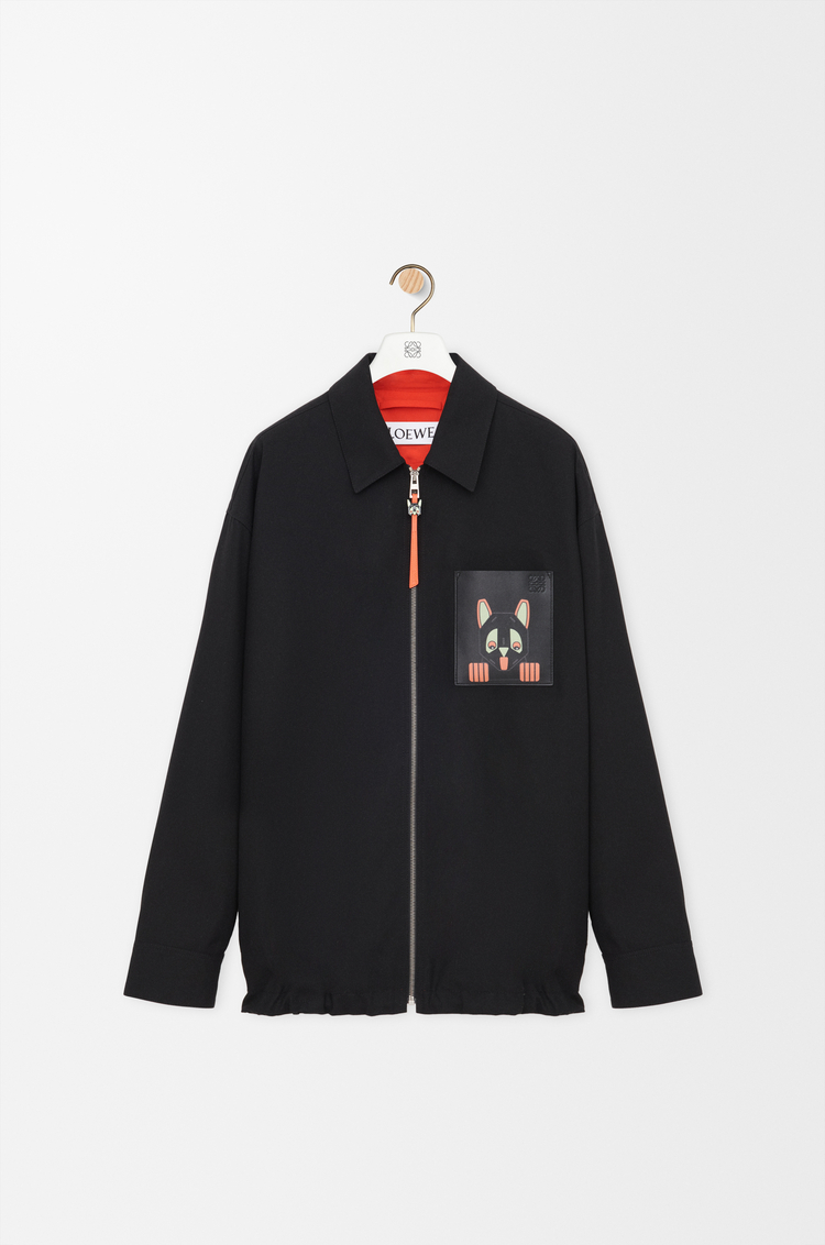 LOEWE Overshirt in cotton Black/Orange