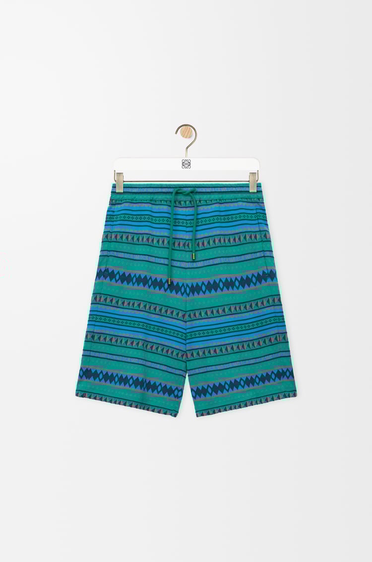 LOEWE Shorts in cotton Blue/Multicolor